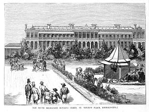 St Vincent Place and Gardens in 1878